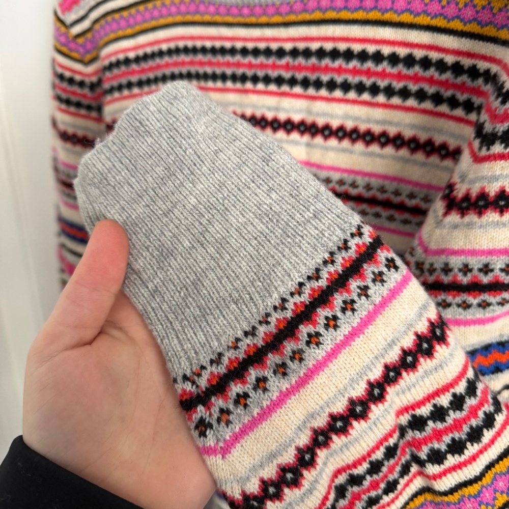 GAP Multicolor wool blend fair isle pattern sweat… - image 4